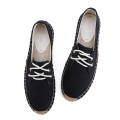 Lace Up Closed Toe Espadrilles mens sneaker jute sole rubber shoes flats women